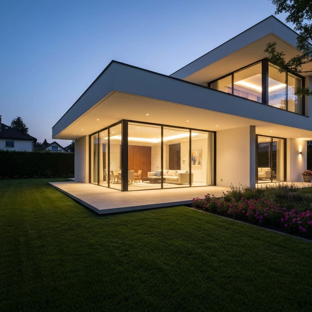 Modern residential construction project